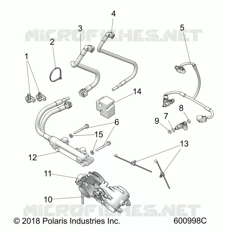 FUEL SYSTEM, RAIL, LINES AND THROTTLE BODY