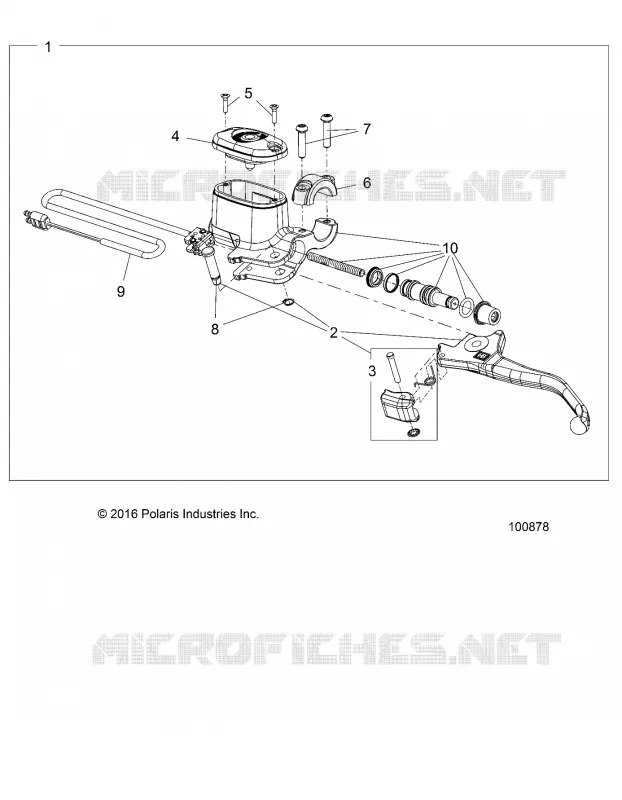 FRONT BRAKE BRAKE LEVER AND MASTER CYLINDER