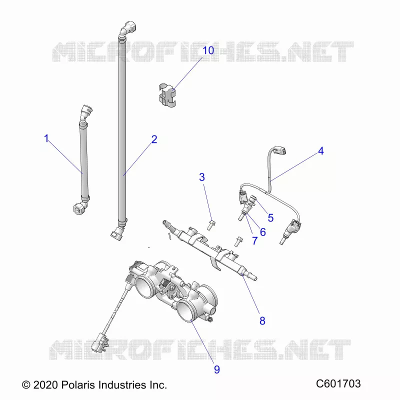 FUEL SYSTEM, RAIL, LINES AND THROTTLE BODY