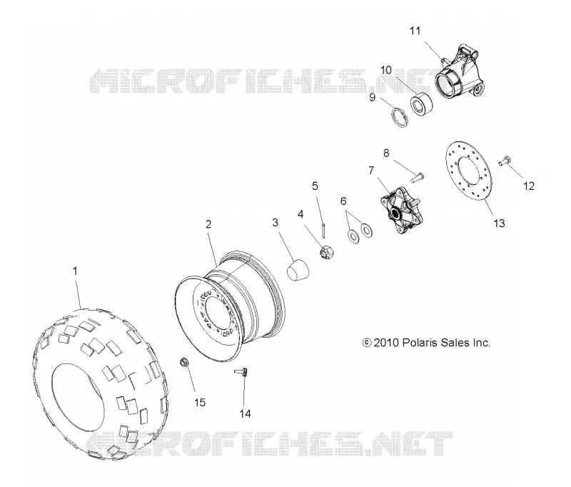 WHEELS, REAR TIRE AND BRAKE DISC
