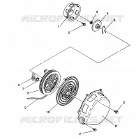 RECOIL STARTER ASSEMBLY STARLITE GT / 0933127 (4923232323041A)