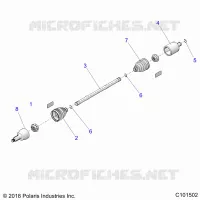 DRIVE TRAIN, REAR HALF SHAFT