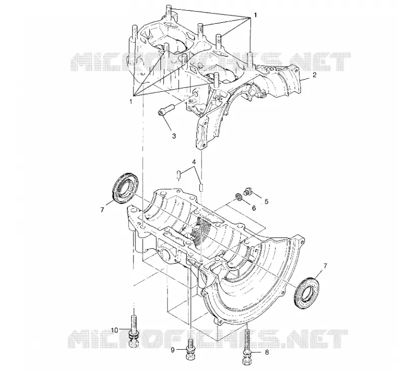 CRANKCASE  TRAIL TOURING 0982362 AND EUROPEAN TRAIL TOURING E982362 (4942314231C006)
