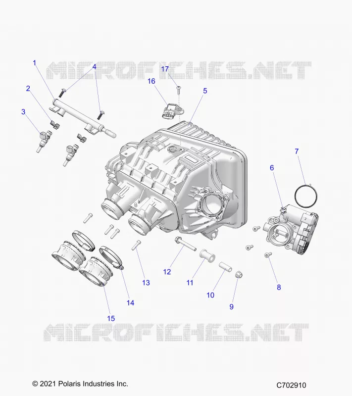 ENGINE, INTAKE MANIFOLD, THROTTLE BODY, FUEL RAIL