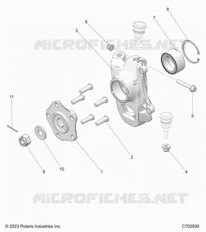 SUSPENSION, FRONT WHEEL HUB, KNUCKLE