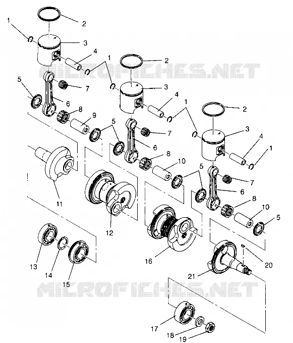 PISTON   CRANKSHAFT XLT SPECIAL (XTRA) 0946767 (4927112711034A)