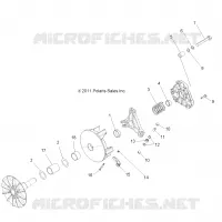 DRIVE TRAIN, PRIMARY CLUTCH (BUILT 11/13/10 AND AFTER)