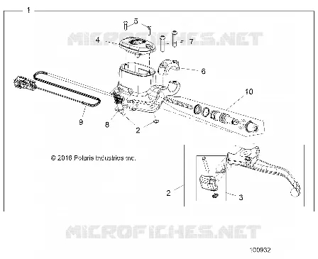 FRONT BRAKE BRAKE LEVER AND MASTER CYLINDER