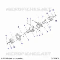 REAR SUSPENSION HUBS, CARRIER AND BRAKE DISC- A21SDE57K4 (C102247-8)