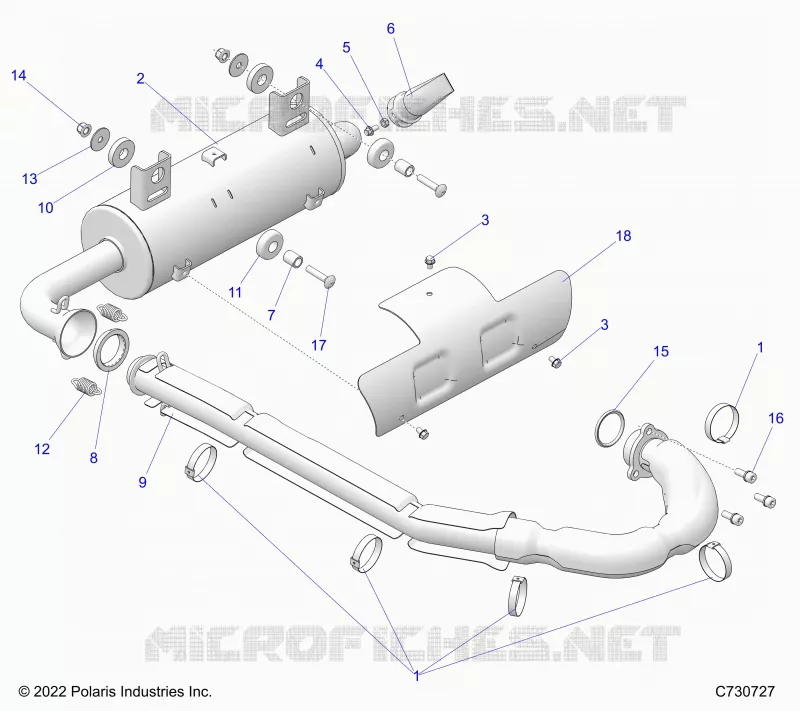 ENGINE, EXHAUST SYSTEM