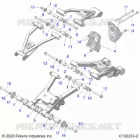 REAR SUSPENSION CONTROL ARM, MOUNTING