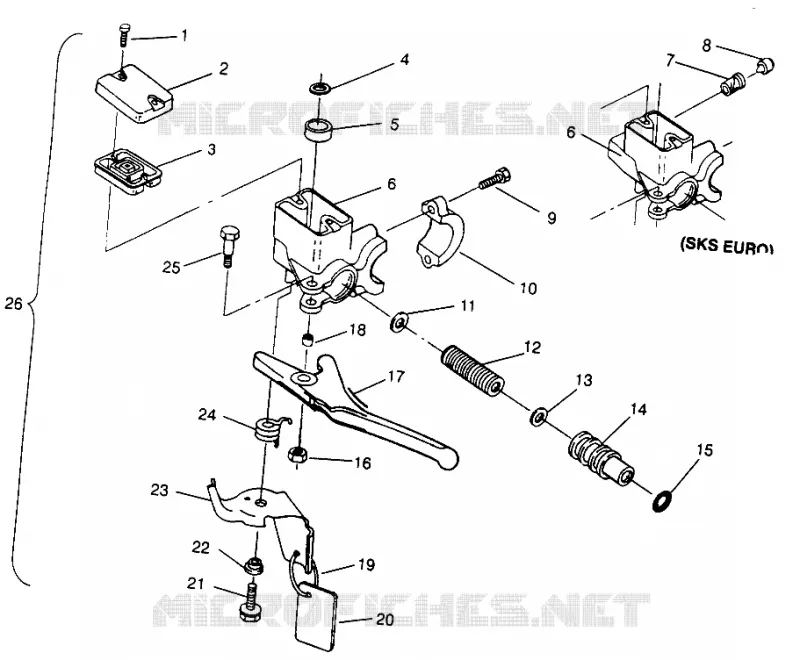MASTER CYLINDER ULTRA SKS 0960578, EUROPEAN ULTRA SKS E960578, AND ULTRA RM (4931683168B009)