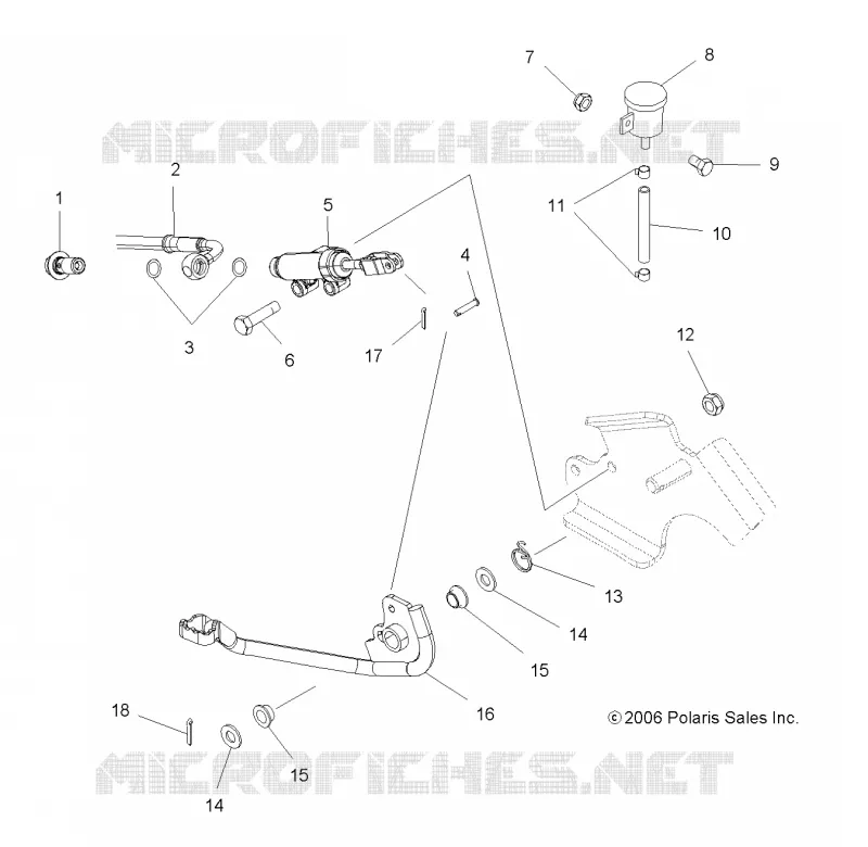 BRAKES, FOOT PEDAL AND MASTER CYLINDER