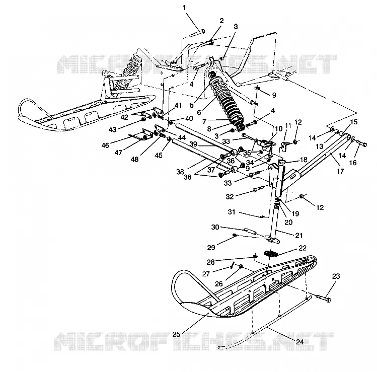 FRONT SUSPENSION AND SKI WIDETRAK LX 0942064 (49250425040011)
