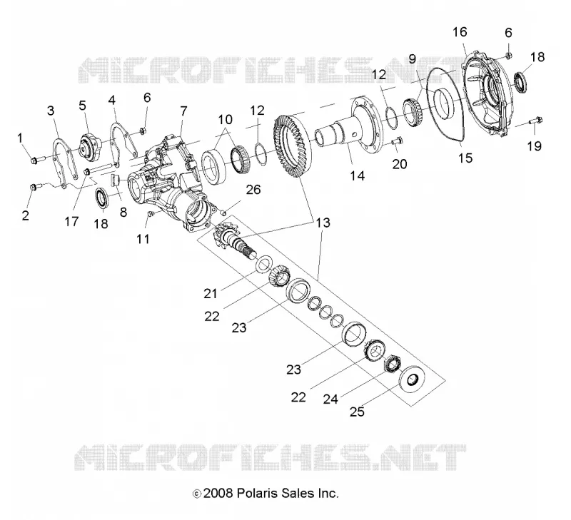 DRIVE TRAIN, GEARCASE, CARRIER, INTL COMP (BUILT 10/16/08 AND AFTER)
