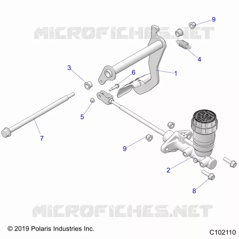 BRAKES, PEDAL AND MASTER CYLINDER MOUNTING