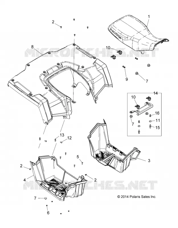 REAR BODYWORK CAB, SEAT AND FOOTWELLS