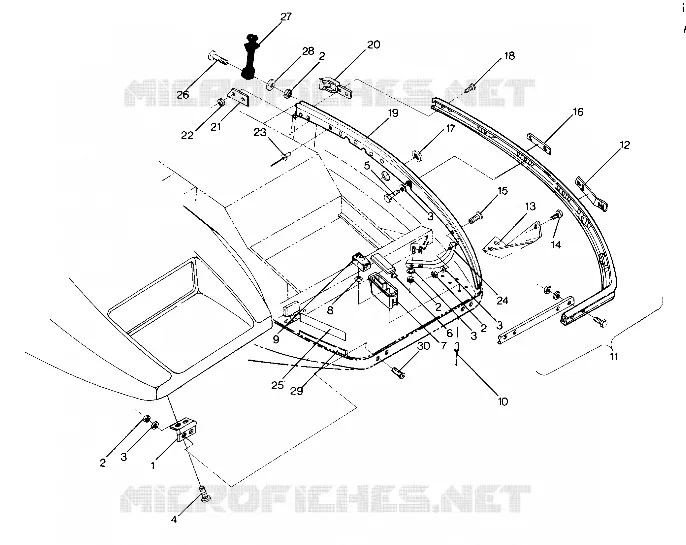 BUMPER   HINGE STAR AND SPRINT E/S (4915431543004A)