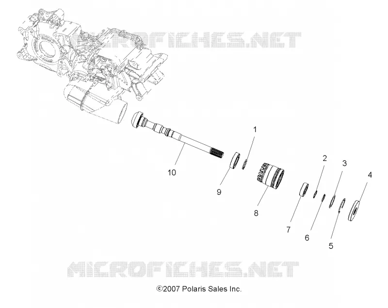DRIVE TRAIN, MAIN GEARCASE OUTPUT SHAFT