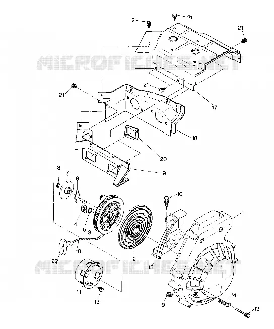 RECOIL STARTER AND BLOWER HOUSING SPRINT E/S (4915431543030A)