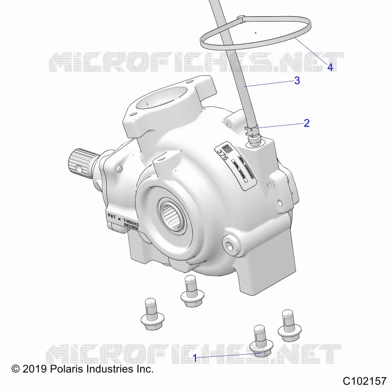 DRIVE TRAIN, GEARCASE MOUNTING, FRONT
