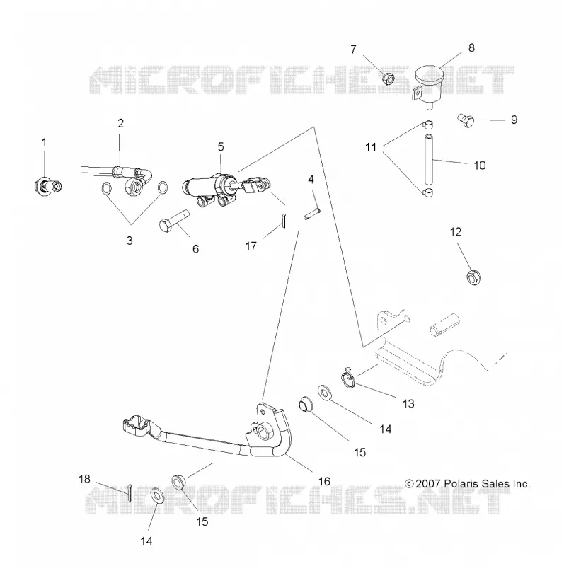 BRAKES, FOOT PEDAL AND MASTER CYLINDER