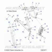 SUSPENSION, CONTROL ARMS, SPINDLE, IFS SHOCK MNTG