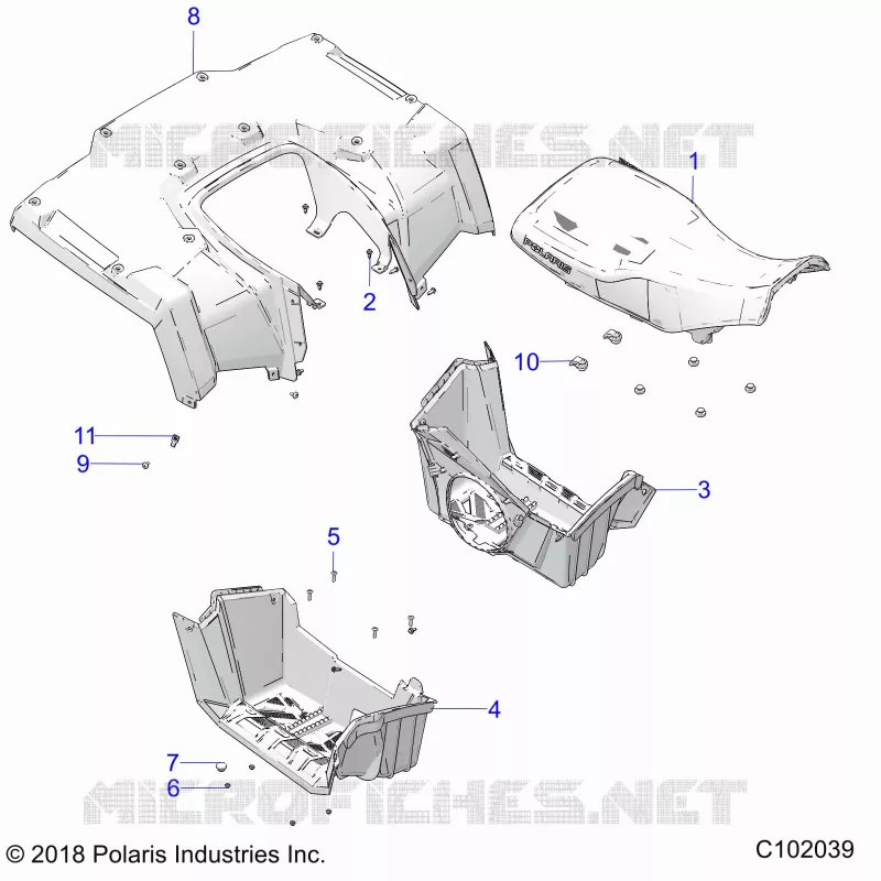 REAR CAB, SEAT AND FOOTWELLS
