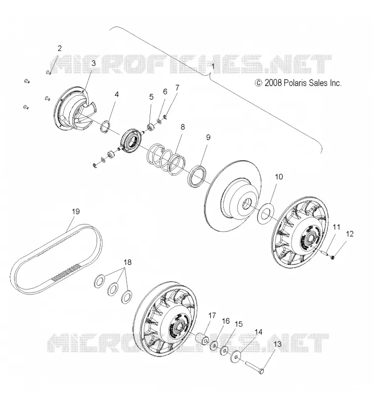 DRIVE TRAIN, SECONDARY CLUTCH