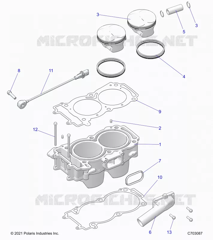 CYLINDER AND PISTON