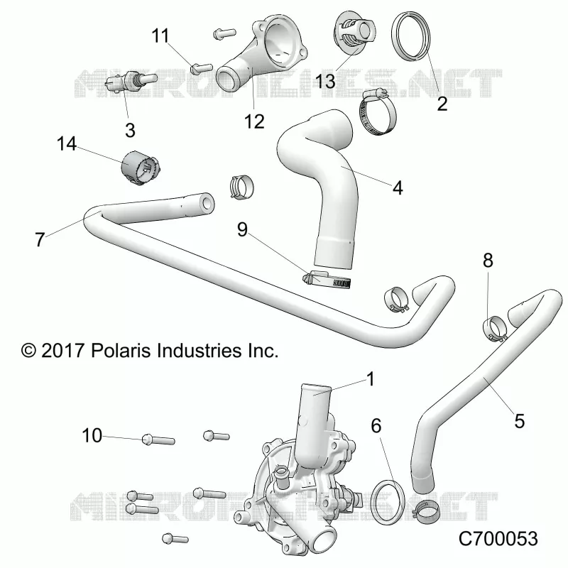 ENGINE, WATERPUMP AND BYPASS