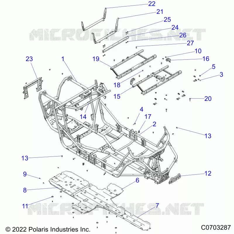 CHASSIS, MAIN FRAME AND SKID PLATES -Z22N4E99NK (C0703287)
