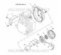 RECOIL STARTER AND BLOWER HOUSING