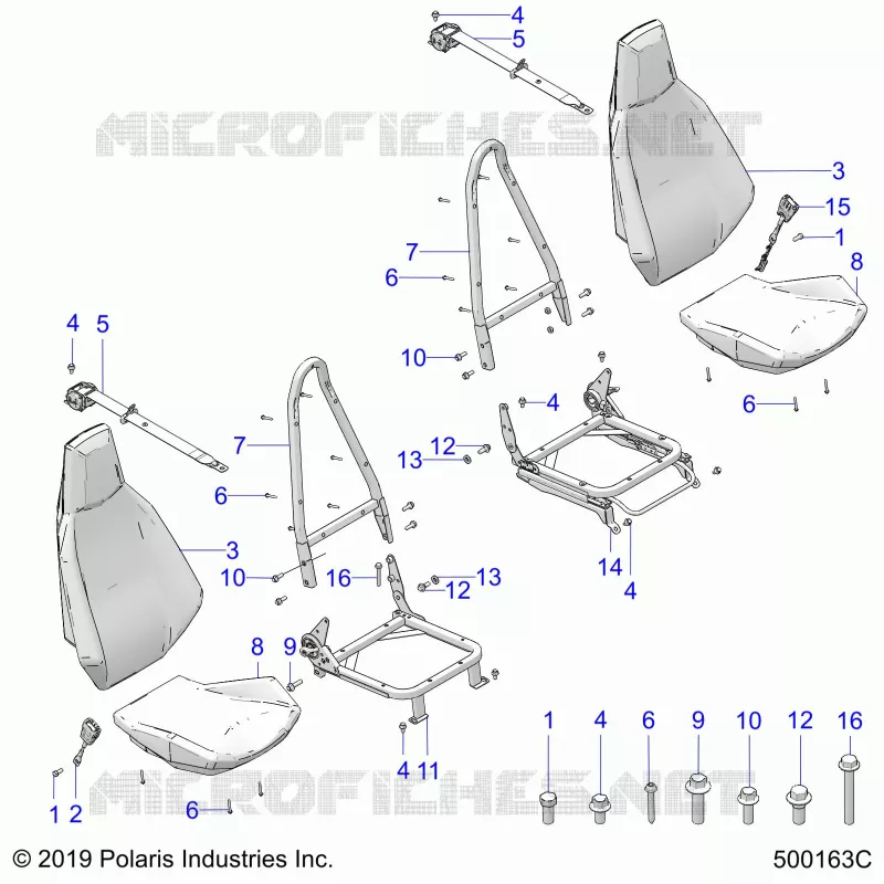 SEAT AND SEAT BELT MOUNTING