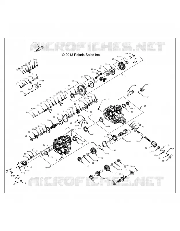 DRIVE TRAIN, MAIN GEARCASE INTERNALSS