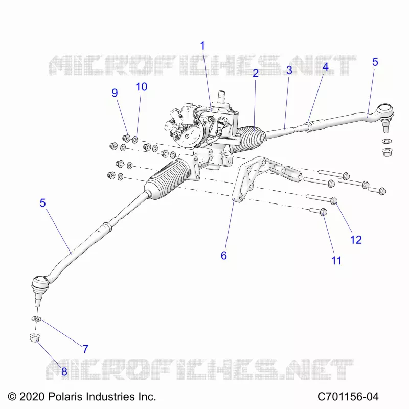 STEERING GEAR BOX W/EPS AND RELATED