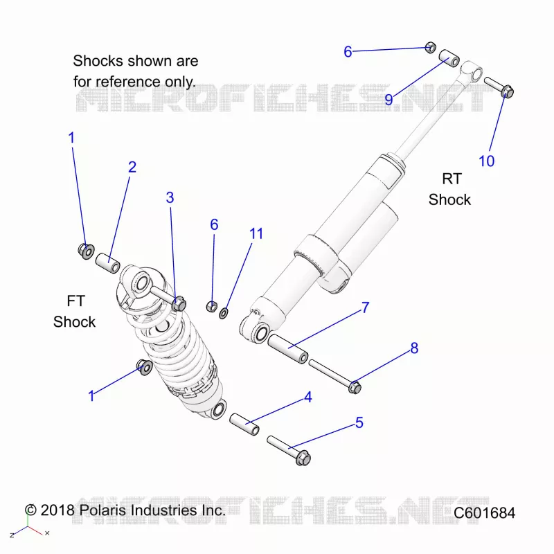 SUSPENSION, SHOCK MOUNTING, REAR SUSP.