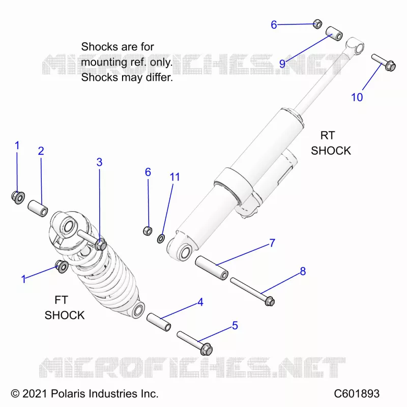 SUSPENSION, SHOCK MOUNTING, REAR SUSP.