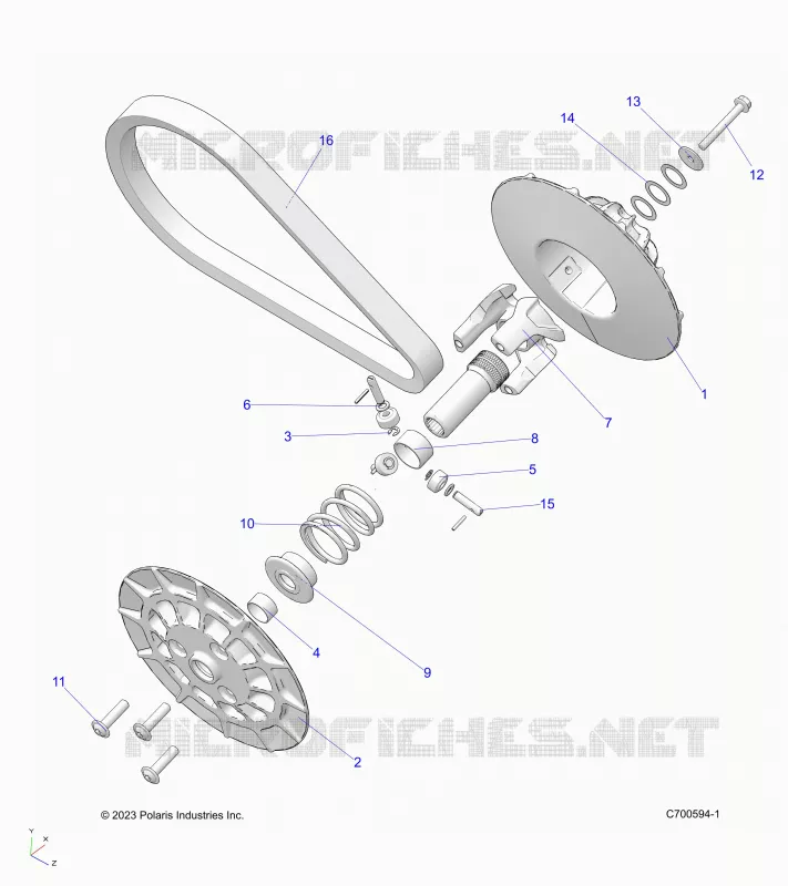 DRIVE TRAIN, SECONDARY CLUTCH