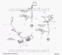ELECTRICAL, WIRE HARNESS, HOOD, ELECTRIC START