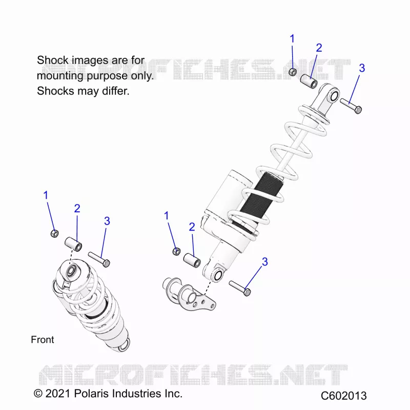 SUSPENSION, SHOCK MOUNTING, REAR SUSP.