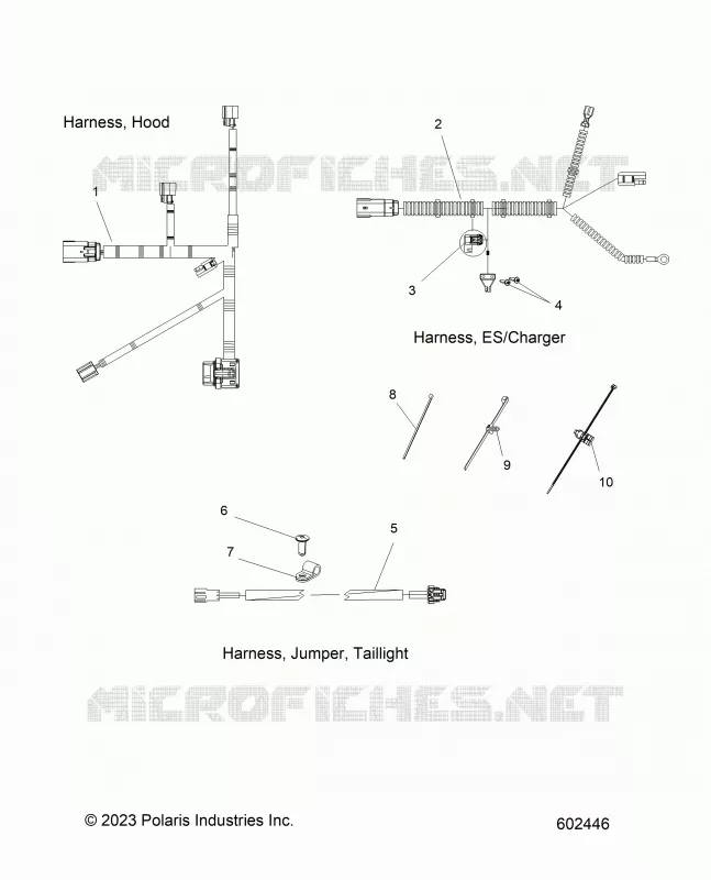 ELECTRICAL, HARNESS, HOOD, E.S. START, TAILLIGHT