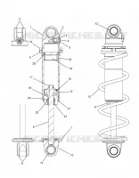 SUSPENSION, SHOCK, FRONT TRACK (CLEAR COIL OVER)