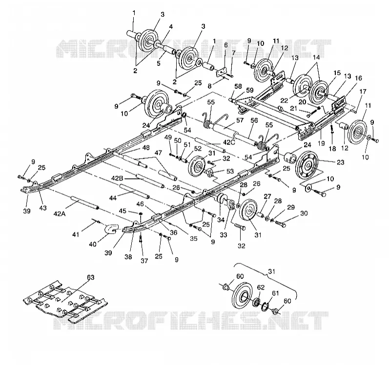 SUSPENSION ASSEMBLY WIDETRAK / 0932064 (4922982298019A)