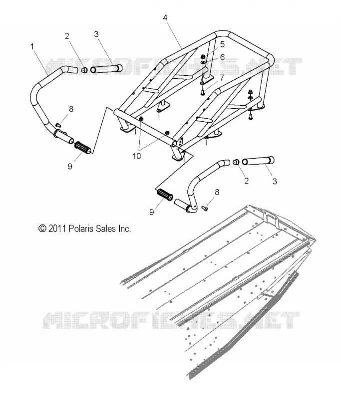 CHASSIS, RACK AND PASSENGER HAND HOLD