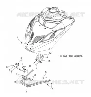 HOOD MOUNTING AND FRONT BUMPER