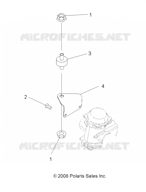 ENGINE, CARBURETOR BRACKET