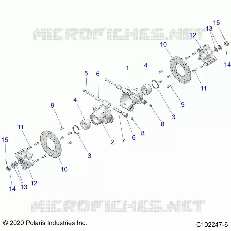 REAR SUSPENSION HUBS, CARRIER AND BRAKE DISC