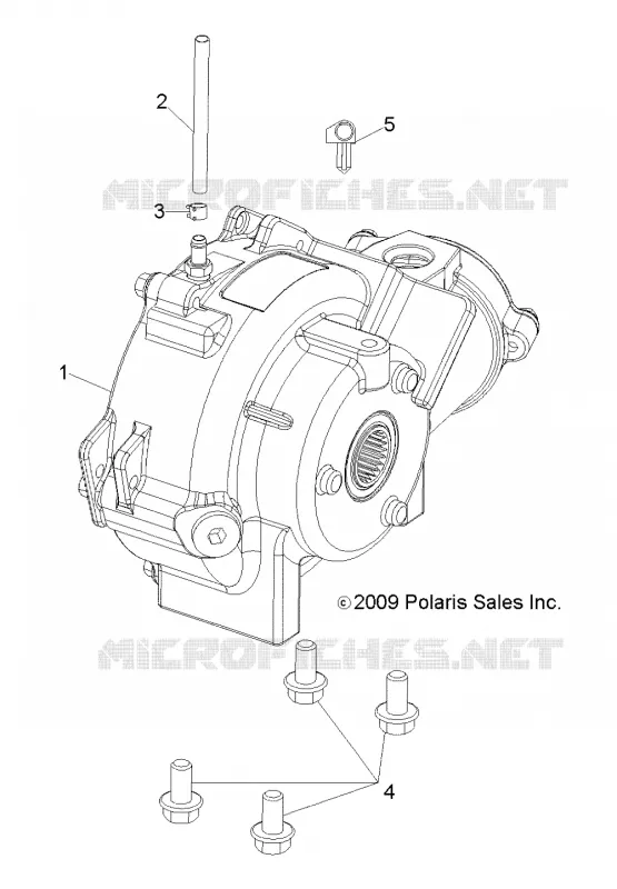 DRIVE TRAIN, FRONT GEARCASE MOUNTING