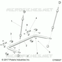 SUSPENSION, REAR STRUT STABILIZER 49S- R20RSU99/A/B (C700027)